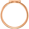 14k Rose Gold Cushion Engravable Ring , Size 7