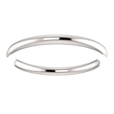 14k White Gold Band, Size 7