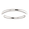 14k White Gold Band, Size 7