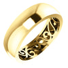 14k Yellow Gold 6mm Paisley Design Band, Size 7