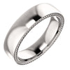 14k White Gold 5mm Wedding Band for Men, Size 11