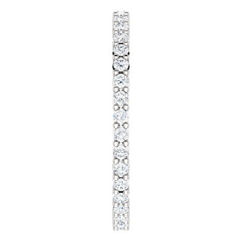 14k White Gold 1/2 CTW Diamond Eternity Band Size 7