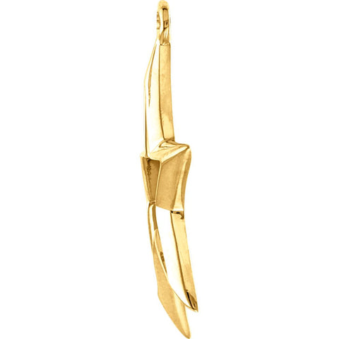 14k Yellow Gold Metal Fashion Star Pendant Dangle