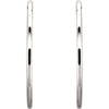 Sterling Silver 35mm Endless Hoop Tube Earrings