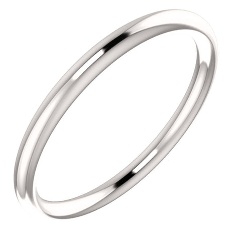 14k White Gold Band, Size 7