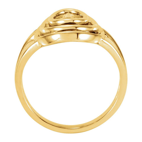 14k Yellow Gold Freeform Ring, Size 7