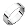 05.00 mm Flat Band in 10K White Gold ( Size 10 )