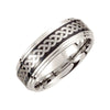 Dura Cobalt Wedding Band Ring with Black Laser Braid Pattern (Size 7 )