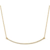 14k Yellow Gold 1/6 ctw. Diamond Bar 16-18-inch Necklace