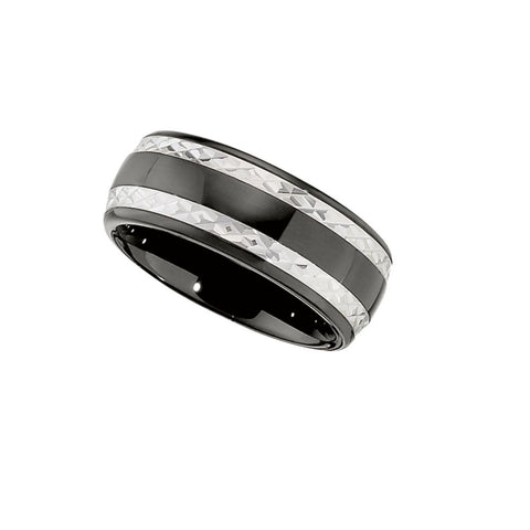 Ceramic Couture® & Sterling Silver Band, Size 7.5