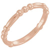 14k Rose Gold Stackable Ring, Size 7