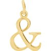 14K Yellow Gold "&" Lowercase Initial Pendant