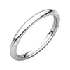 02.00 mm Comfort-Fit Wedding Band Ring in 10k White Gold (Size 7 )