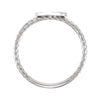 14k White Gold Heart Engravable Rope Ring , Size 7