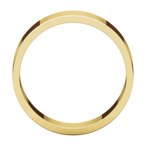 14k Yellow Gold 6mm Flat Band, Size 4