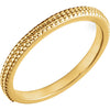 14k Yellow Gold Stackable Bead Ring, Size 7