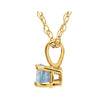 14k Yellow Gold Chatham Aquamarine 14" Necklace