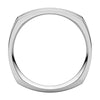 14k White Gold 4mm Square Comfort Fit Band, Size 6