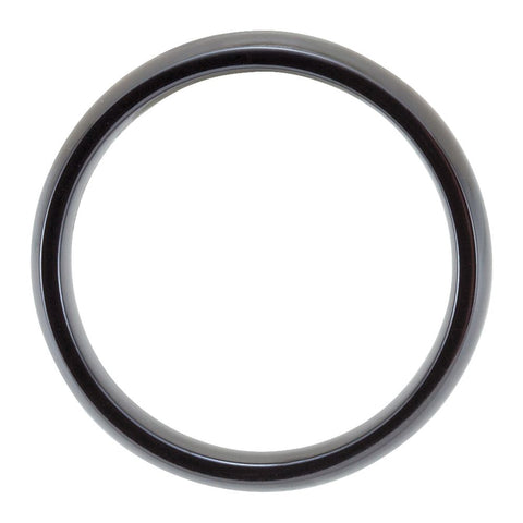 Black Titanium 6mm Domed Polished Band Size 6.5