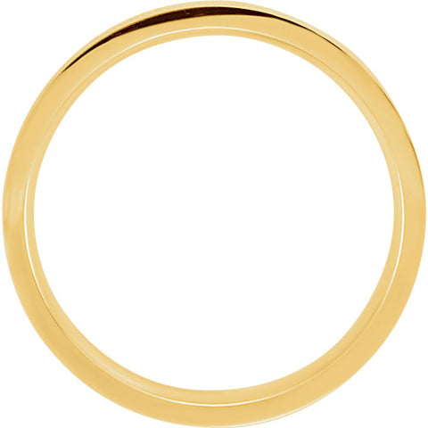 14k Yellow Gold 6mm Flat Comfort Fit Milgrain Band Size 11