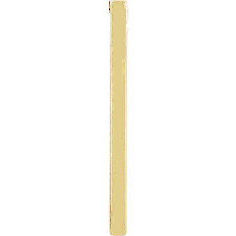 14k Yellow Gold Vertical Bar Pendant