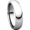 10k White Gold 5mm Comfort Fit Band, Size 5