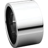 10k White Gold 10mm Flat Comfort Fit Band, Size 10