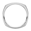 14k White Gold 2.5mm Square Comfort Fit Band, Size 11