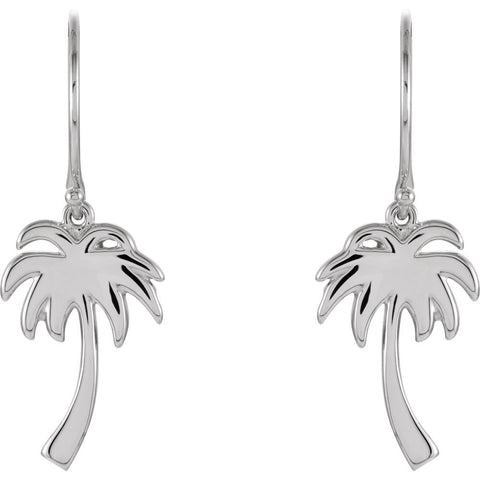 Sterling Silver Petite Palm Tree Earrings