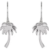 Sterling Silver Petite Palm Tree Earrings