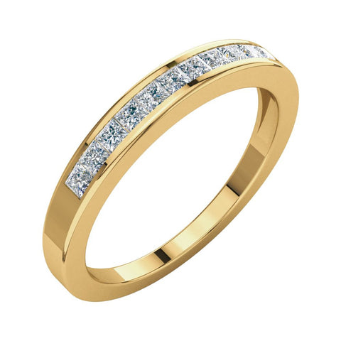 14k Yellow Gold 1/3 CTW Diamond Anniversary Band Size 6