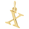 14K Yellow Gold "X" Lowercase Initial Pendant