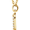 14k Yellow Gold .03 CTW Diamond Lowercase Letter "a" Initial 16" Necklace