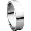 10k White Gold 5mm Flat Band, Size 10