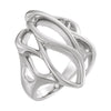 Metal Fashion Ring in 14K White Gold (Size 6)