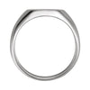 Sterling Silver 10x12mm Oval Signet Ring, Size 7