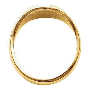 14k Yellow Gold 13.25x10.75mm Men's Signet Ring , Size 11