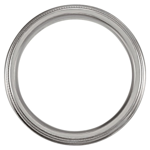 Titanium Grooved & Domed 6mm Band Size 9