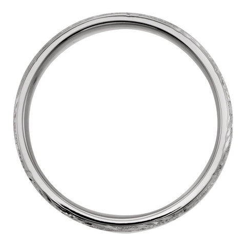 14k White Gold 7mm Hand-Engraved Band Size 11