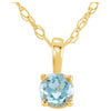 14K Yellow Gold Aquamarine 18-Inch Necklace