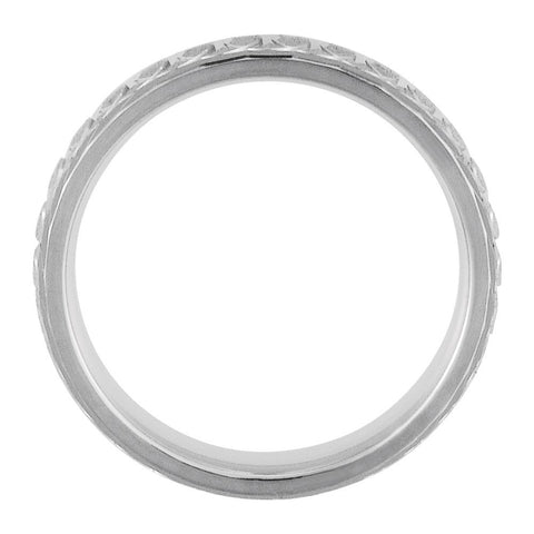 14k White Gold 6mm Comfort-Fit Band Size 5