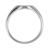 Sterling Silver 8x10mm Oval Signet Ring, Size 7