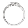 14k White Gold Freeform Ring, Size 7