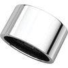 10k White Gold 12mm Flat Comfort Fit Band