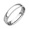 04.00 mm Milgrain Light Comfort-Fit Wedding Band Ring in 14k White Gold (Size 7.5 )