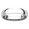 10k White Gold 4mm Light Comfort Fit Band, Size 10