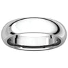 10k White Gold 5mm Comfort Fit Band, Size 12.5