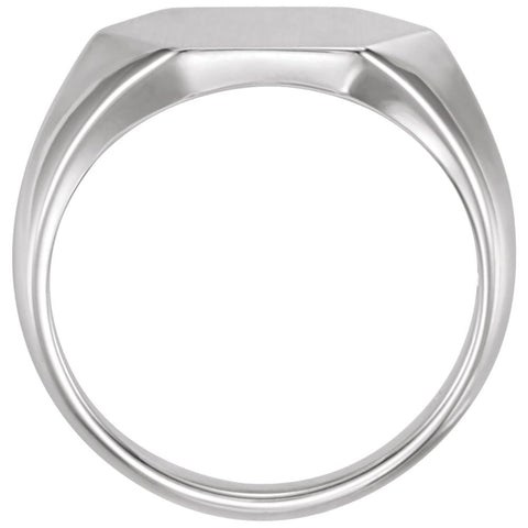 Sterling Silver 14mm Signet Ring, Size 11