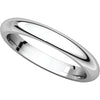 10k White Gold 3mm Comfort Fit Band, Size 7