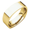 14k Yellow Gold 6mm Square Comfort-Fit Wedding Band for Men, Size 10.5